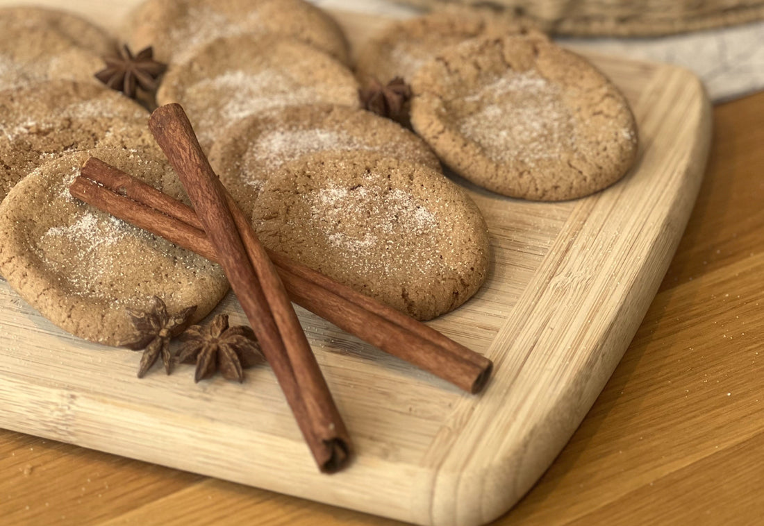 Cinnamon and ginger cookies