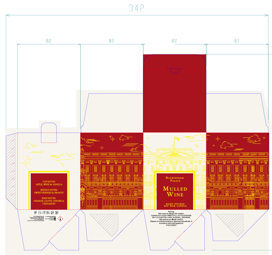 Bespoke White Label Candle packaging design for Buckingham Palace