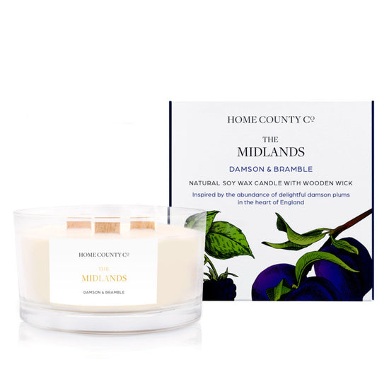 The Midlands - Damson and Bramble 3 Wick Soy Candle