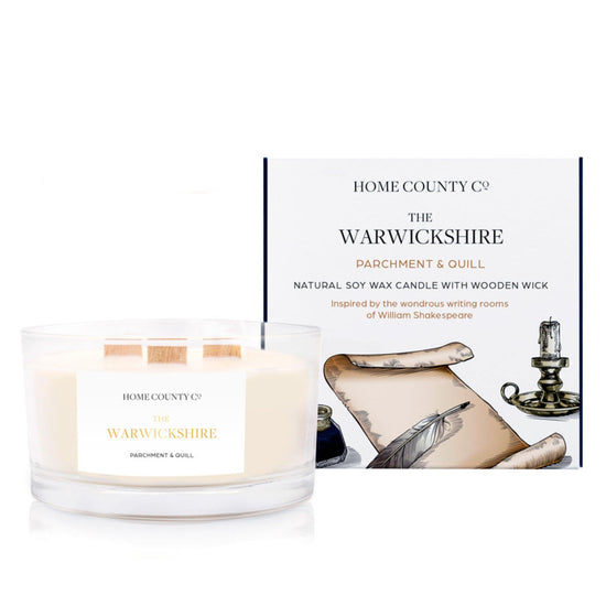 The Warwickshire - Parchment and Quill 3 Wick Soy Candle