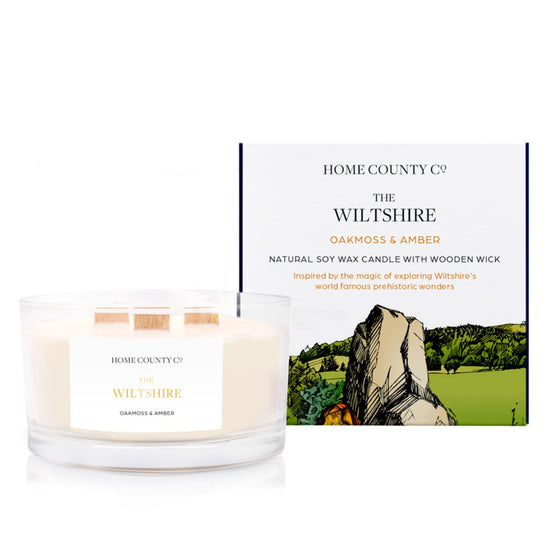 The Wiltshire - Oakmoss and Amber 3 Wick Soy Candle