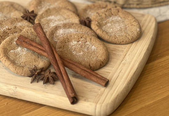 Cinnamon and ginger cookies