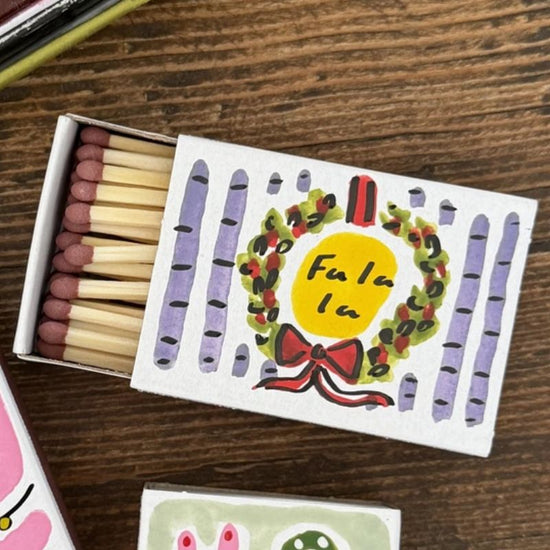 Hand-Painted Christmas Matchbox - Fa La La Design