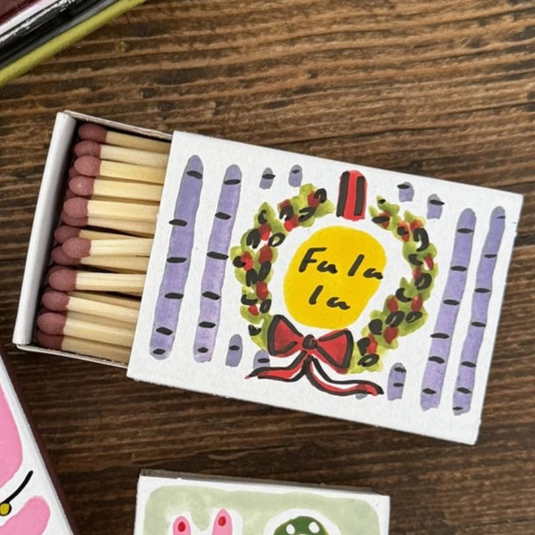 Hand-Painted Christmas Matchbox - Fa La La Design