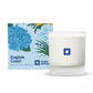 The English Heritage English Coast candle by Home County Co. is shown next to its illustrated candle box. 