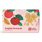 An English Heritage English Orchards apple scented soap bar, beautifully hand wrapped in an illustrated soap wrap