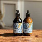 The English Heritage English Coast Hand Wash and Lotion are shown in Wrest Park Dining Room