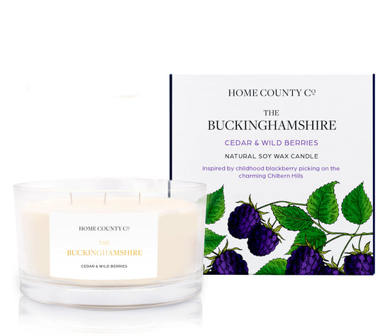 The Buckinghamshire - Cedar and Wild Berries 3 Wick Candle