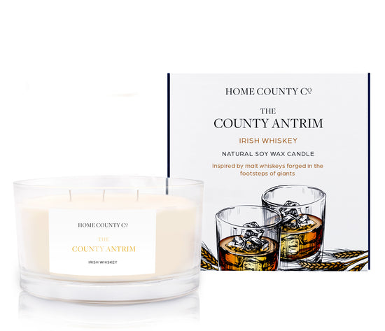 The County Antrim - Irish Whiskey 3 Wick Candle