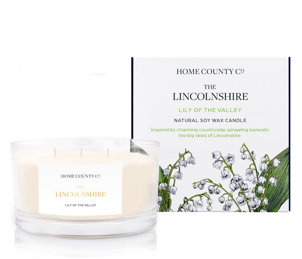 The Lincolnshire - Lily of the Valley 3 Wick Soy Candle