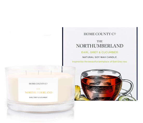 The Northumberland - Earl Grey and Cucumber 3 Wick Soy Candle