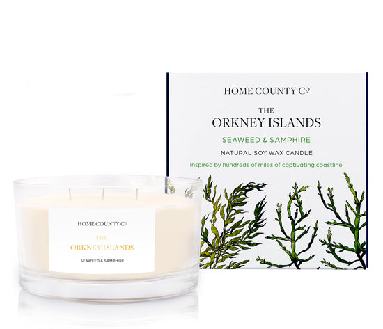 The Orkney Islands - Seaweed and Samphire 3 Wick Soy Candle