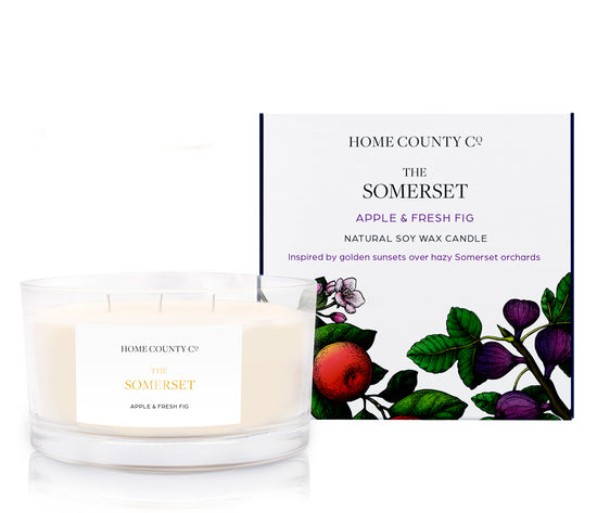 The Somerset - Apple and Fresh Fig 3 Wick Soy Candle