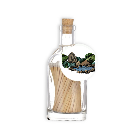 A luxury glass match bottle from the Home County Co. with Lake District illustrated gift tag.