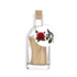 A luxury glass match bottle from the Home County Co. with Red Rose illustrated gift tag.