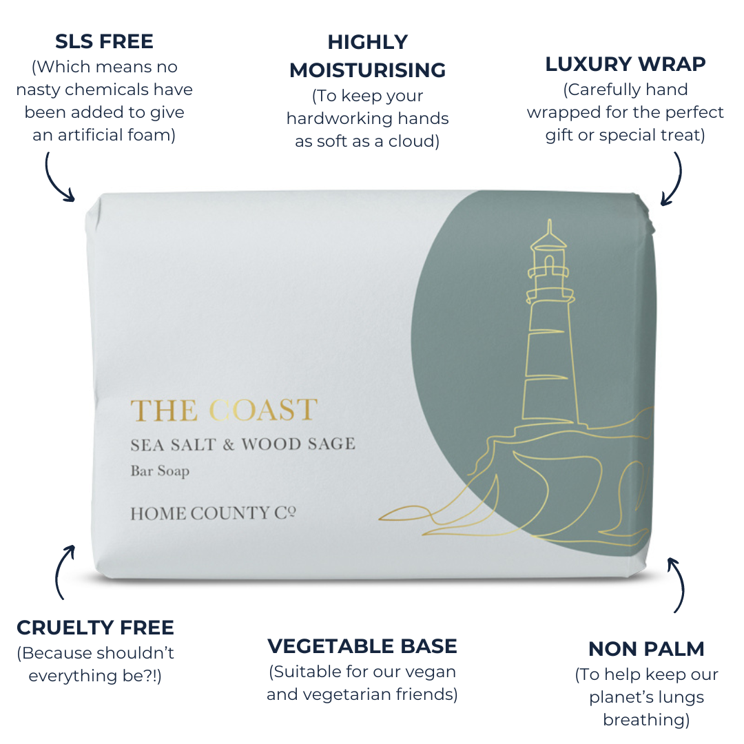County Soaps The Coast Sea Salt and Wood Sage Soap Bar | Home County Co.