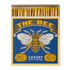 A box of Archivist matches featuring The Bee design are shown open with 125 yellow tipped long matchsticks inside