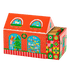 The Christmas House matchbox from Archivist is shown open with red and green tipped matches on show