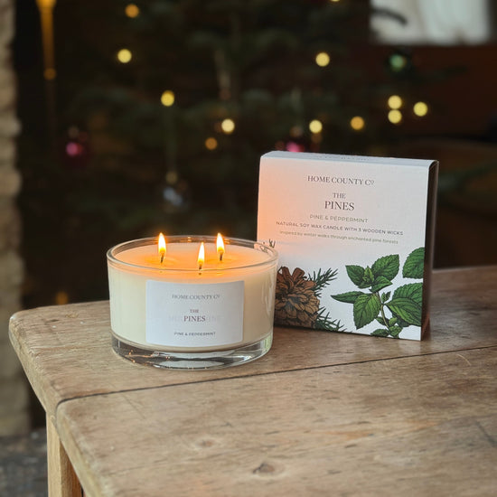 The Pines - Pine and Peppermint 3 Wick Candle