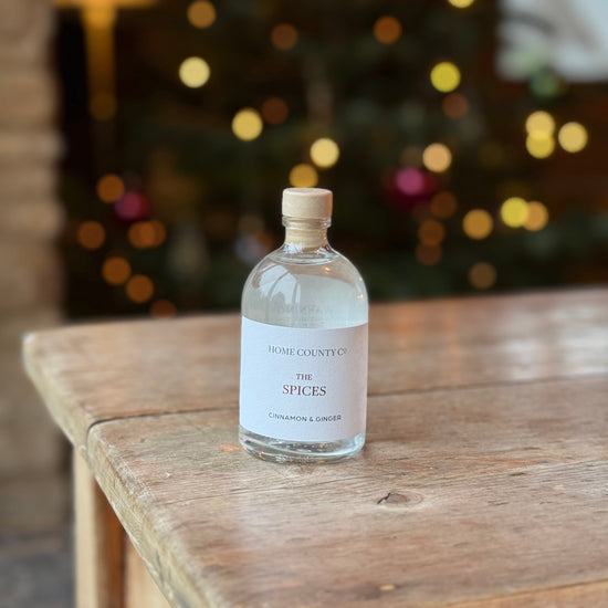 A clear glass bottle of &