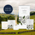 Home County Co. Yorkshire candle reed diffuser and soap bar set displayed against a green countryside background in the Yorkshire Dales. 
