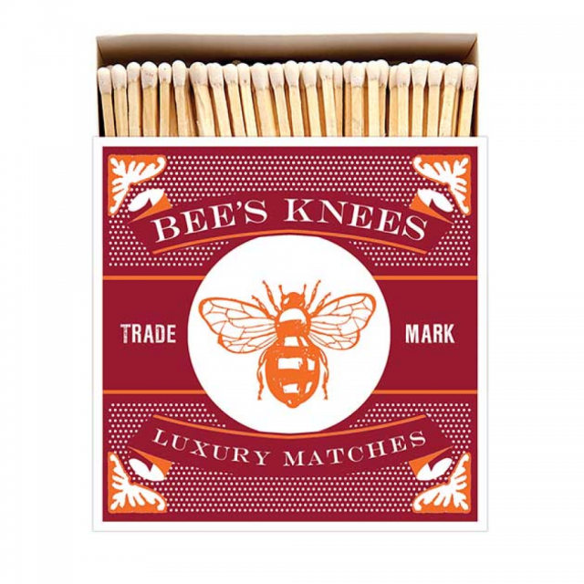 A box of luxury long matches from Archivist Gallery with bee&