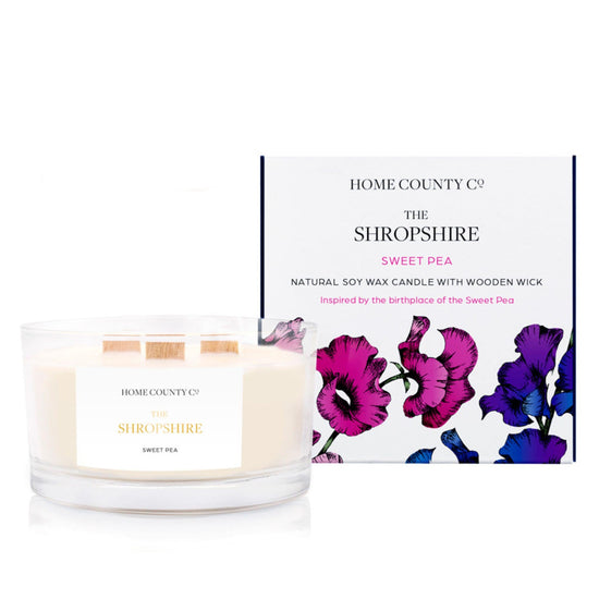 The Shropshire - Sweet Pea 3 Wick Soy Candle