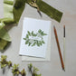 Green illustrated just to say card by Sophie Brabbins