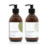 A 300ml fresh fig and green apples scented hand wash and lotion duo from the Home County Co. is shown in eco-friendly amber glass bottles